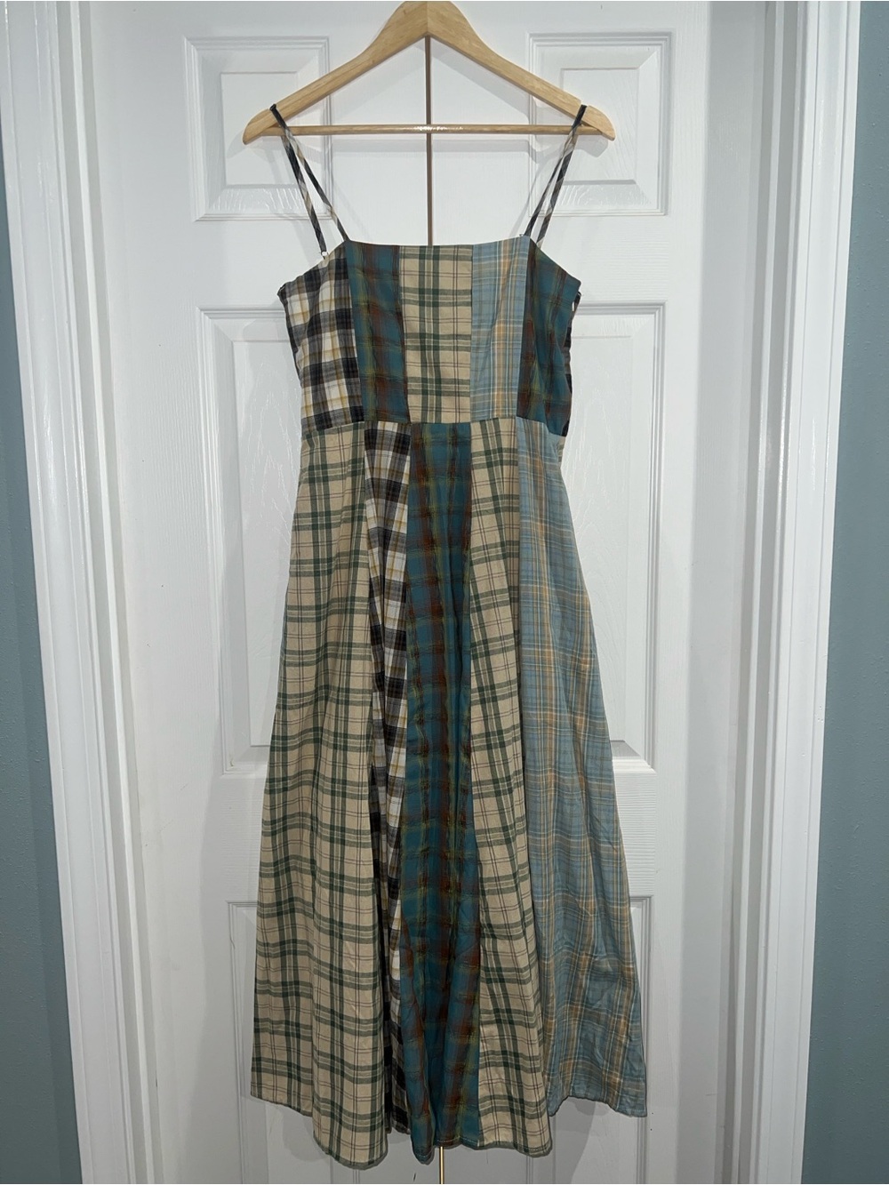 NWT Three Bird Nest Western Charm Checkered Dress - Mint Size Small